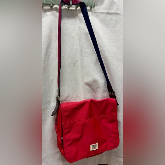 Ralph Lauren Y2K Messenger Bag Crossbody strap Red-fits IPads/Laptops - Picture 8 of 8